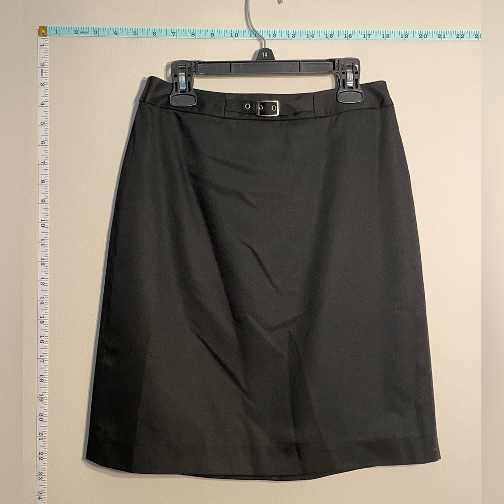 Ann Taylor LOFT VINTAGE Black Midi Skirt